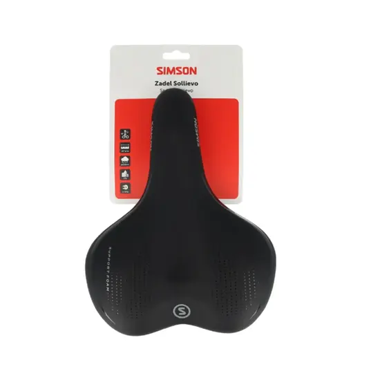 Simson Sollievo Fietszadel - Unisex - Zwart