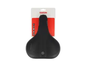 Simson Pura Fietszadel - Unisex - Zwart