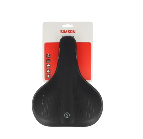 Simson Pura Fietszadel - Unisex - Zwart