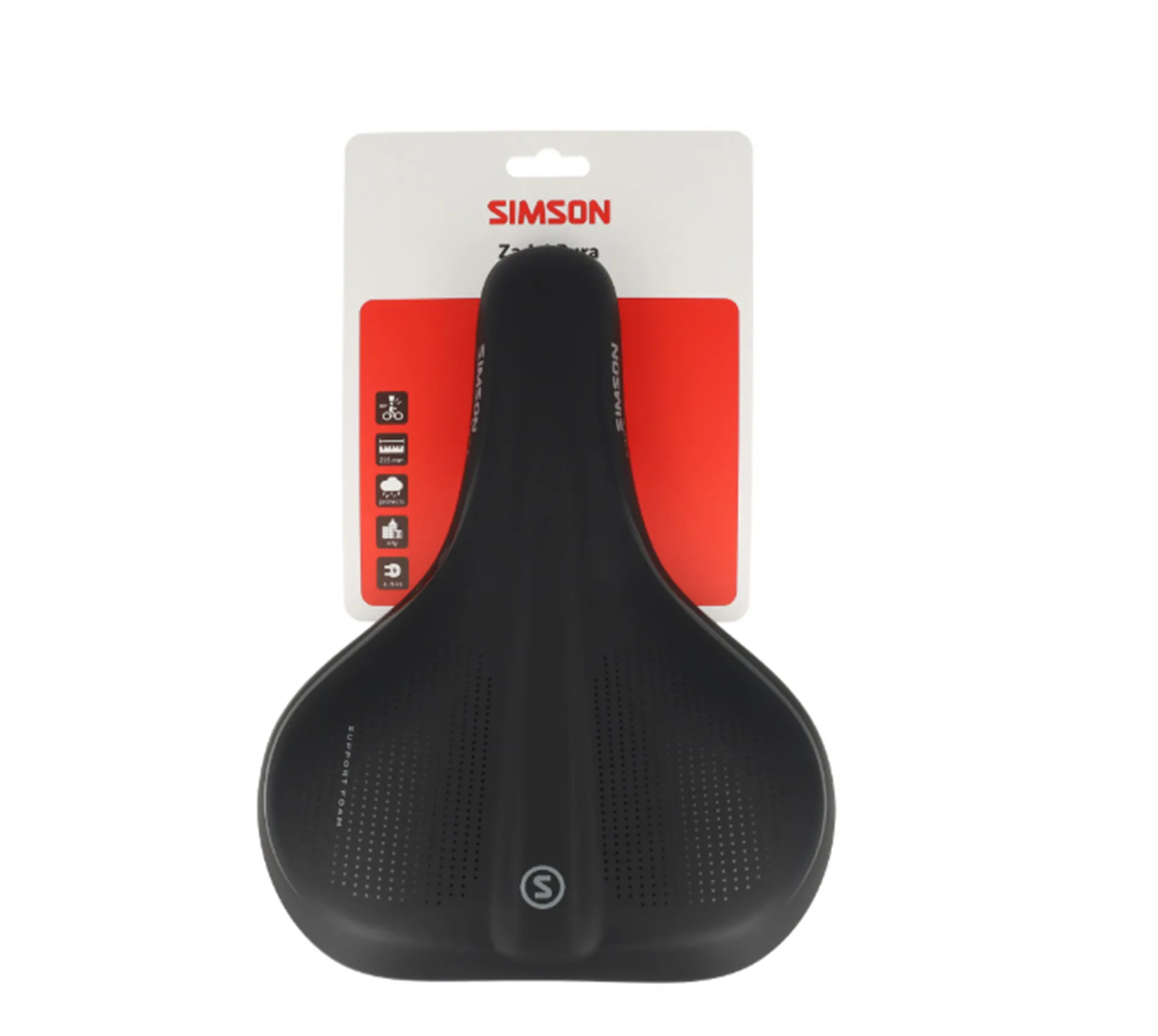 Simson Pura Fietszadel - Unisex - Zwart