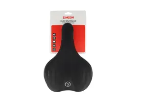Simson Gita Relaxed Fietszadel - Unisex - Zwart