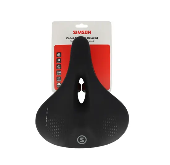 Simson Armonia Relaxed Fietszadel - Unisex - Zwart