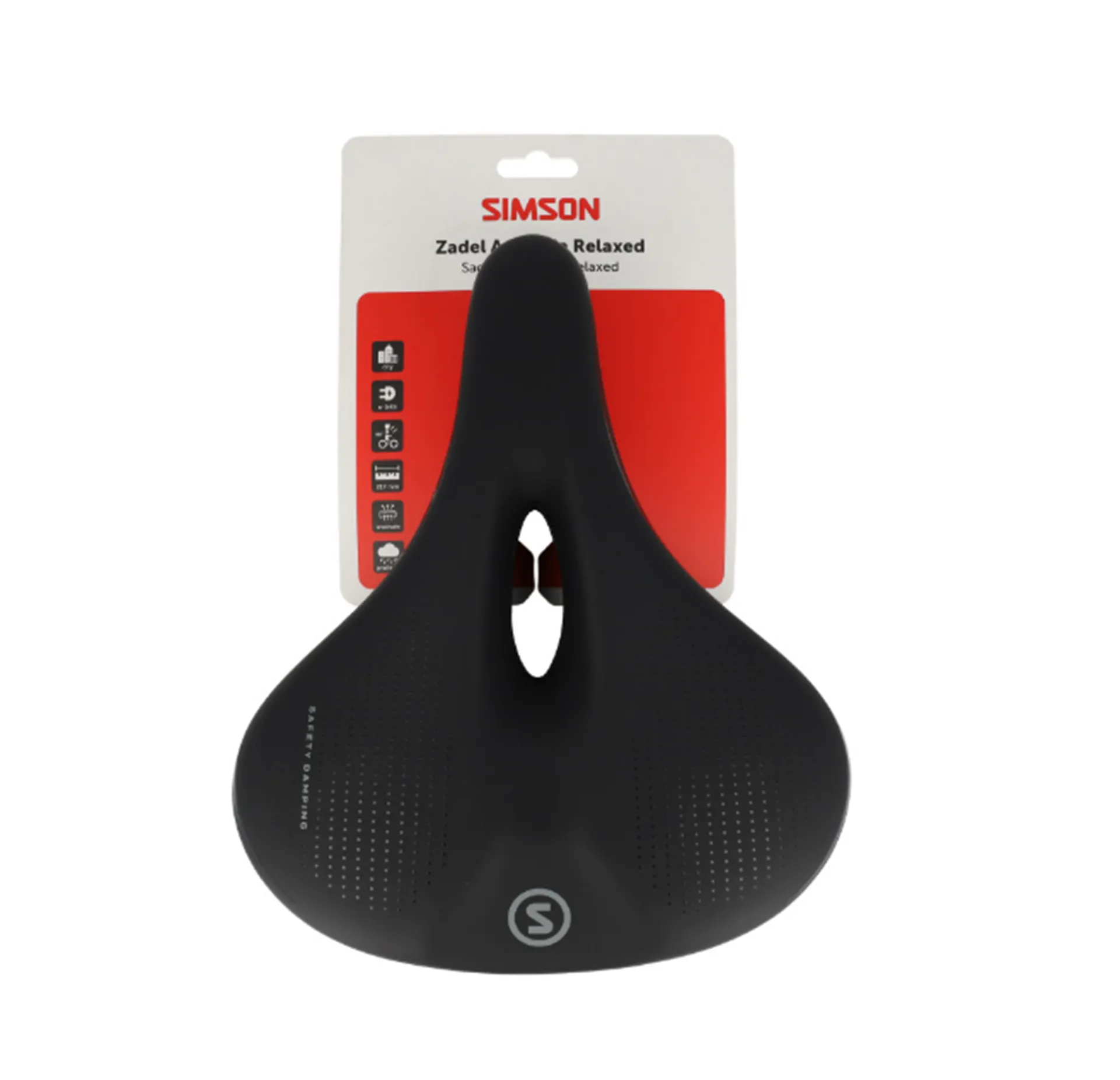 Simson Armonia Relaxed Fietszadel - Unisex - Zwart