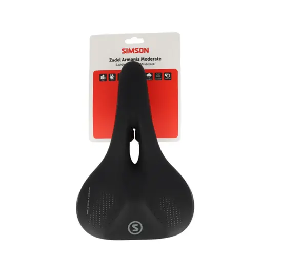 Simson Armonia Moderate Fietszadel - Unisex - Zwart
