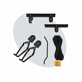 Voltano Fietslift - Ophangsysteem Fietstakel - Zwart - Max 50KG Draagkracht