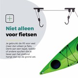 Voltano Fietslift - Ophangsysteem Fietstakel - Zwart - Max 50KG Draagkracht