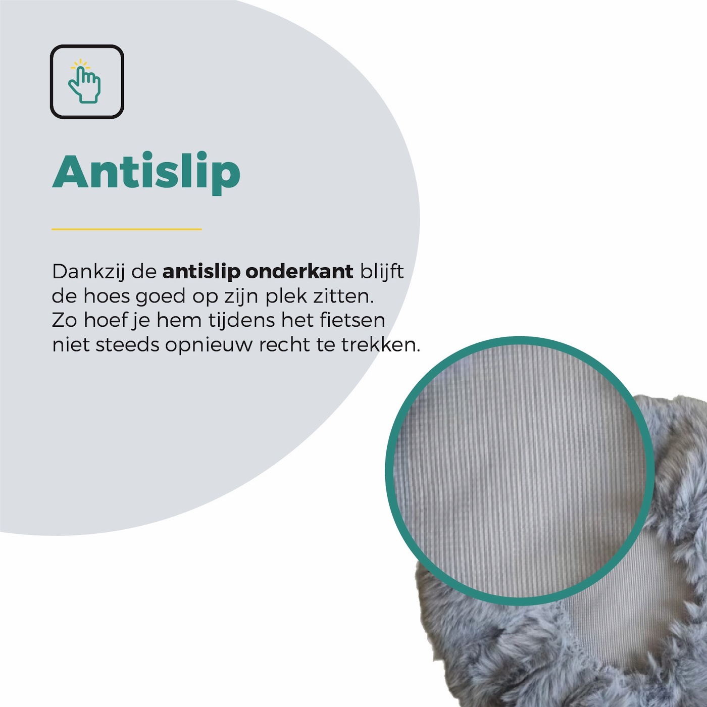 Voltano Zadelhoes - Zachte Kunstvacht - Antraciet Zadeldekje - 30 x 26 CM