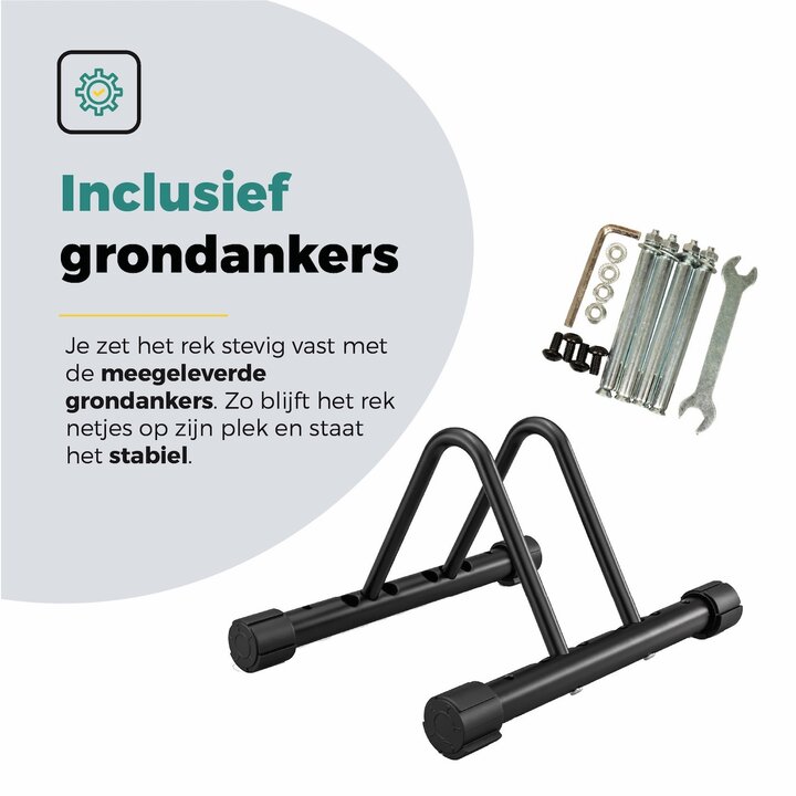 Voltano Fietsenrek 1 Fiets - Zwart - Fietsstandaard