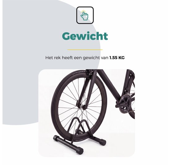 Voltano Fietsenrek 1 Fiets - Zwart - Fietsstandaard