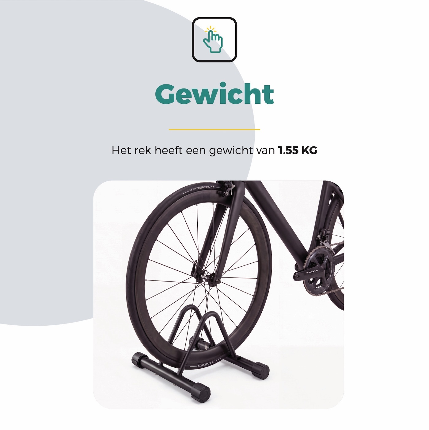 Voltano Fietsenrek 1 Fiets - Zwart - Fietsstandaard