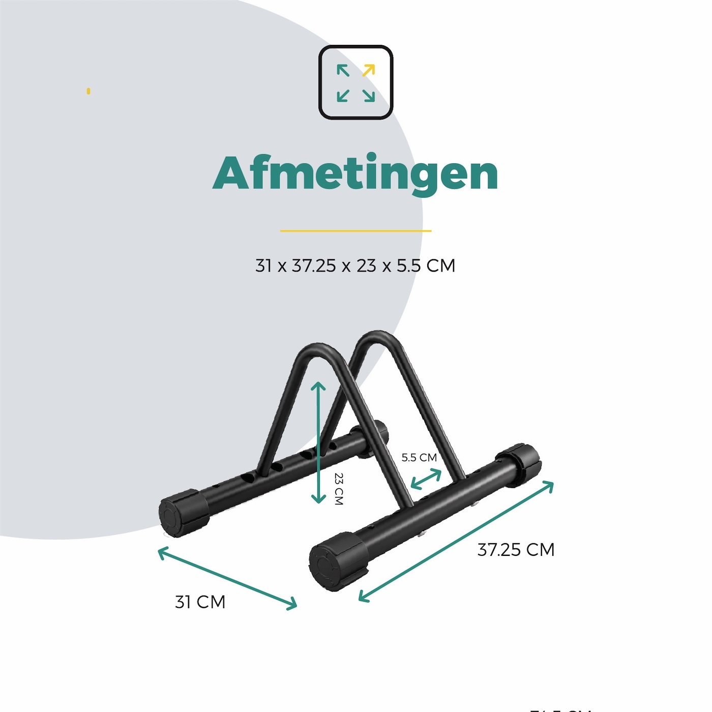 Voltano Fietsenrek 1 Fiets - Zwart - Fietsstandaard