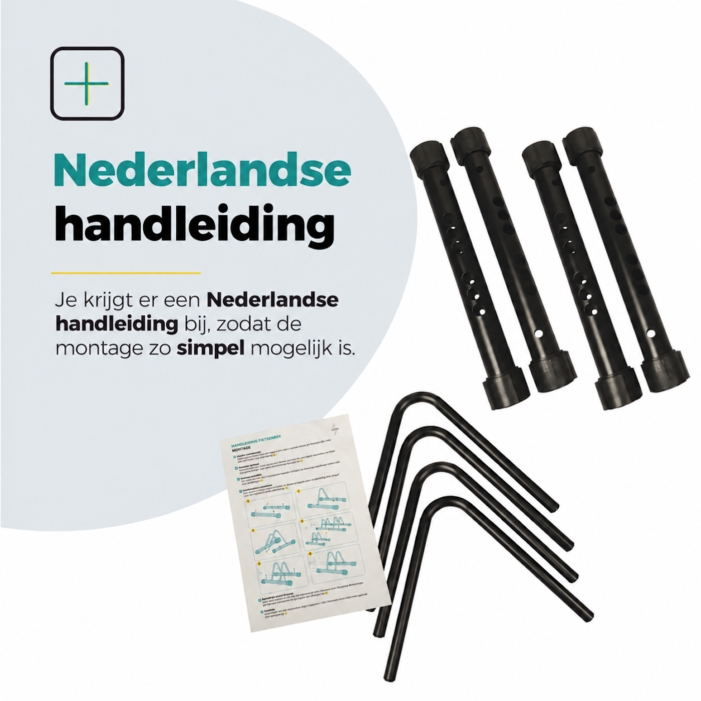 Voltano Fietsenrek 1 Fiets - Zwart - Fietsstandaard