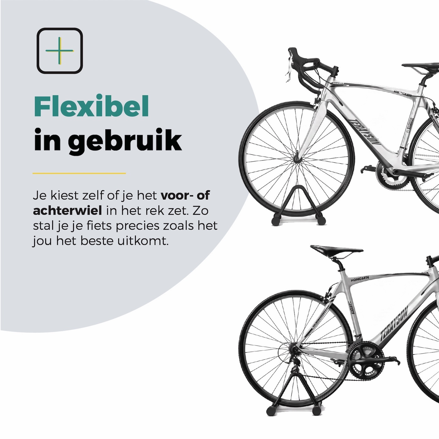 Voltano Fietsenrek 2 Fietsen - Zwart - Fietsenstandaard