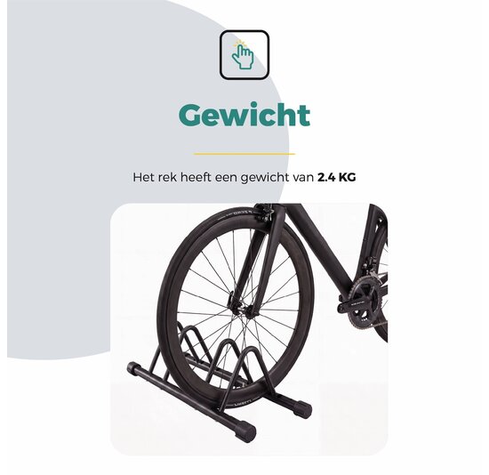 Voltano Fietsenrek 2 Fietsen - Zwart - Fietsenstandaard