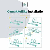Voltano Fietsenrek 2 Fietsen - Zwart - Fietsenstandaard