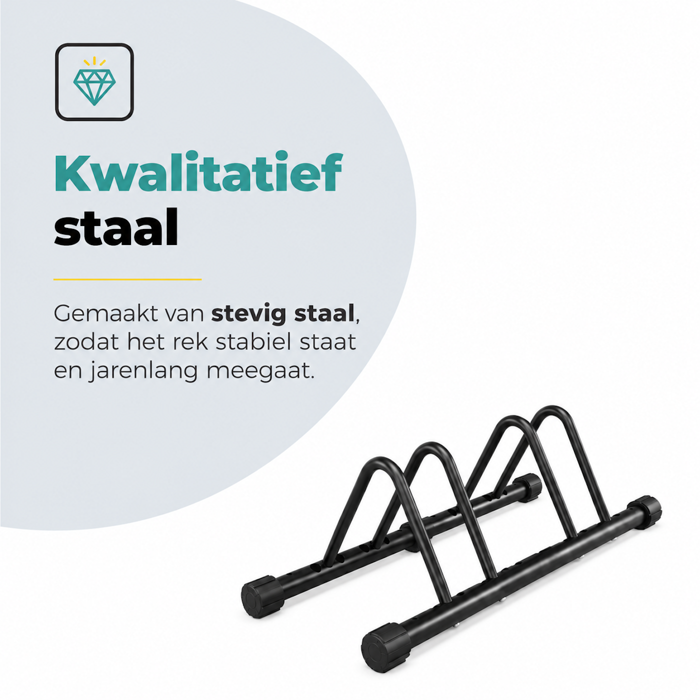 Voltano Fietsenrek 2 Fietsen - Zwart - Fietsenstandaard