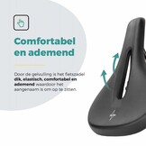 Voltano E-bike Pro Fietszadel 2.0 Middel - Zwart - Dames - Met Zadelstrop