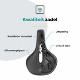 Voltano E-bike Pro Fietszadel 2.0 Middel - Zwart - Dames - Met Zadelstrop