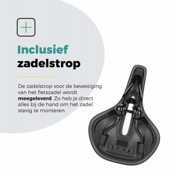 Voltano E-bike Pro Fietszadel 2.0 Middel - Zwart - Dames - Met Zadelstrop