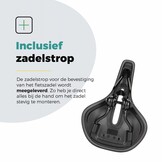 Voltano E-bike Pro Fietszadel 2.0 Middel - Zwart - Dames - Met Zadelstrop