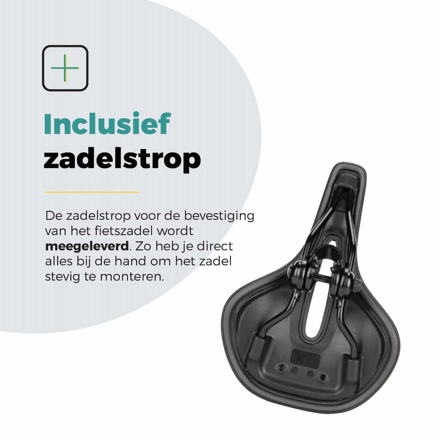 Voltano E-bike Pro Fietszadel 2.0 Middel - Zwart - Dames - Met Zadelstrop