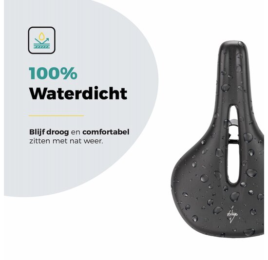 Voltano E-bike Pro Fietszadel 2.0 Middel - Zwart - Dames - Met Zadelstrop