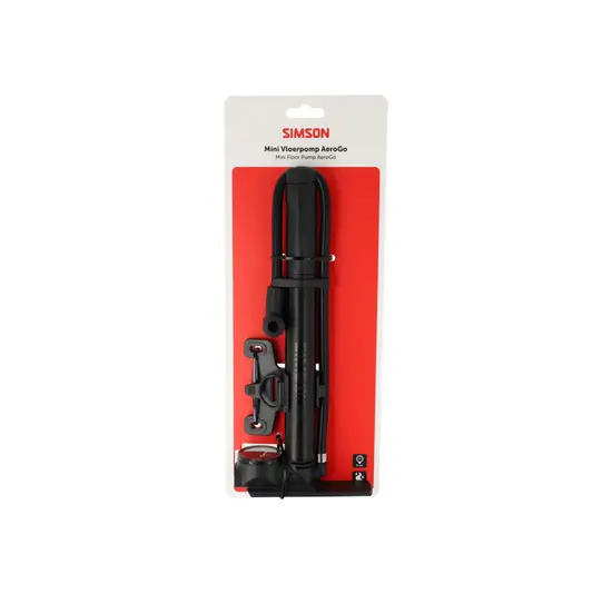 Simson AeroGo Mini Fietspomp - 90° Draaibaar - Zwart