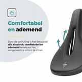 Voltano E-bike Pro Fietszadel 1.0 Trekking Smal - Zwart - Heren
