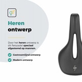 Voltano E-bike Pro Fietszadel 1.0 Trekking Smal - Zwart - Heren
