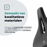 Voltano E-bike Pro Fietszadel 3.0 Breed - Zwart - Unisex - Met Zadelstrop