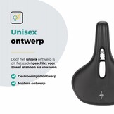 Voltano E-bike Pro Fietszadel 3.0 Breed - Zwart - Unisex - Met Zadelstrop
