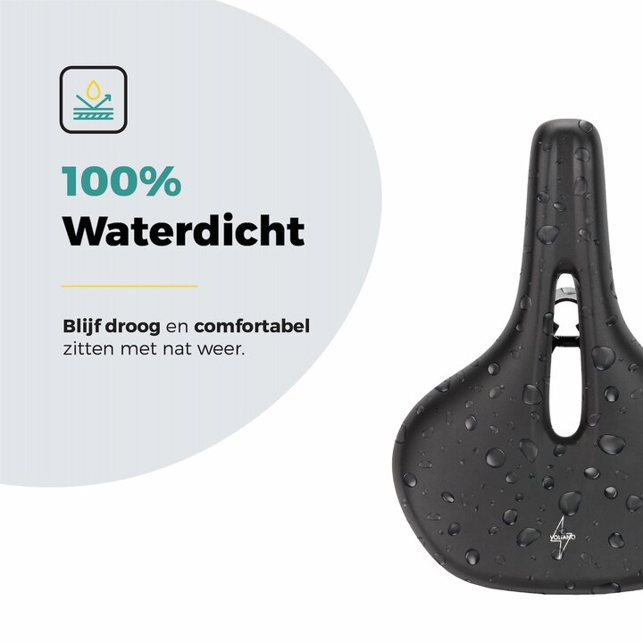 Voltano E-bike Pro Fietszadel 3.0 Breed - Zwart - Unisex - Met Zadelstrop