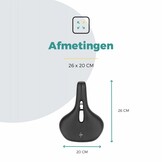 Voltano E-bike Pro Fietszadel 3.0 Breed - Zwart - Unisex - Met Zadelstrop