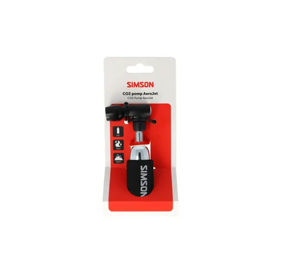 Simson CO2 AeroJet Fietspomp - Zwart