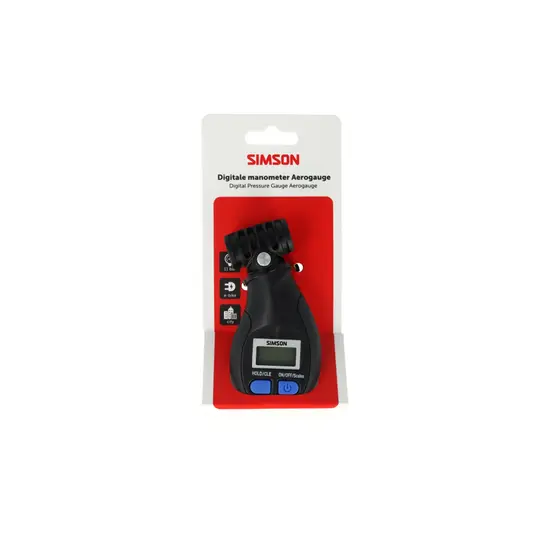 Simson Aerogauge - Met Digitale Manometer - Zwart
