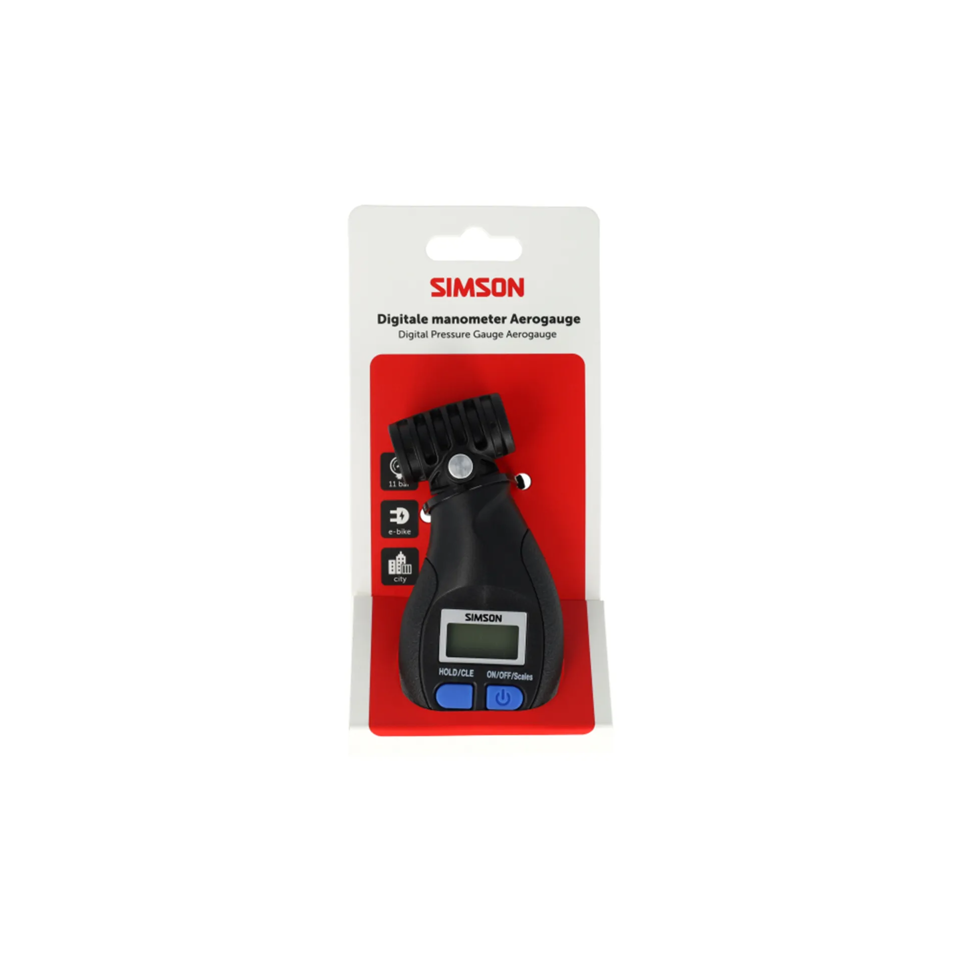 Simson Aerogauge - Met Digitale Manometer - Zwart