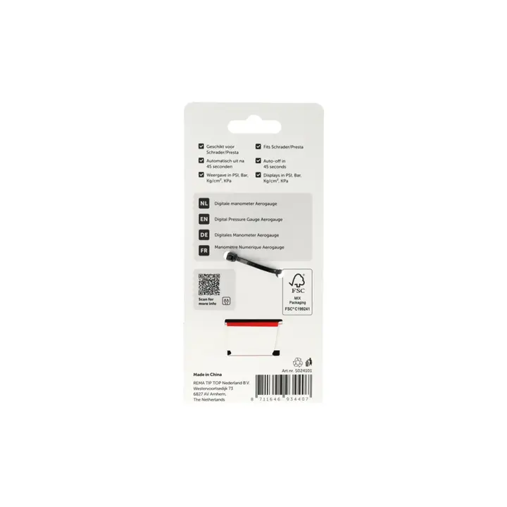 Simson Aerogauge - Met Digitale Manometer - Zwart
