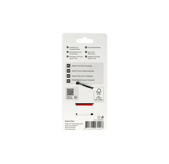 Simson Aerogauge - Met Digitale Manometer - Zwart