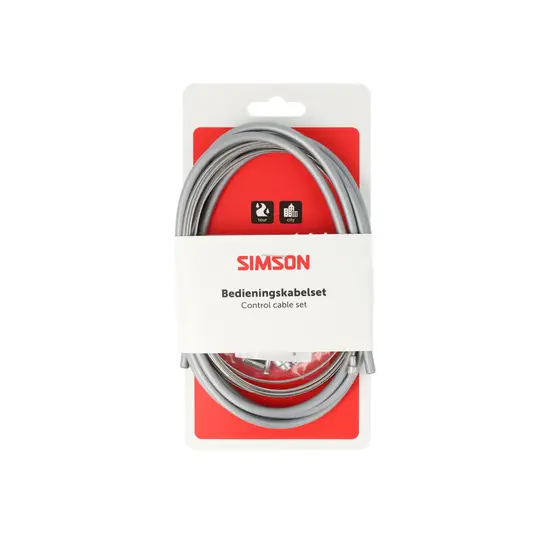 Simson Remkabelset Compleet - Universeel - RVS - 170CM - Grijs