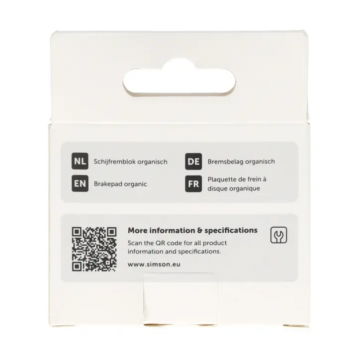 Simson Schijfremblokjes Voor Shimano/tektro - 1 Paar Organic Remblokken