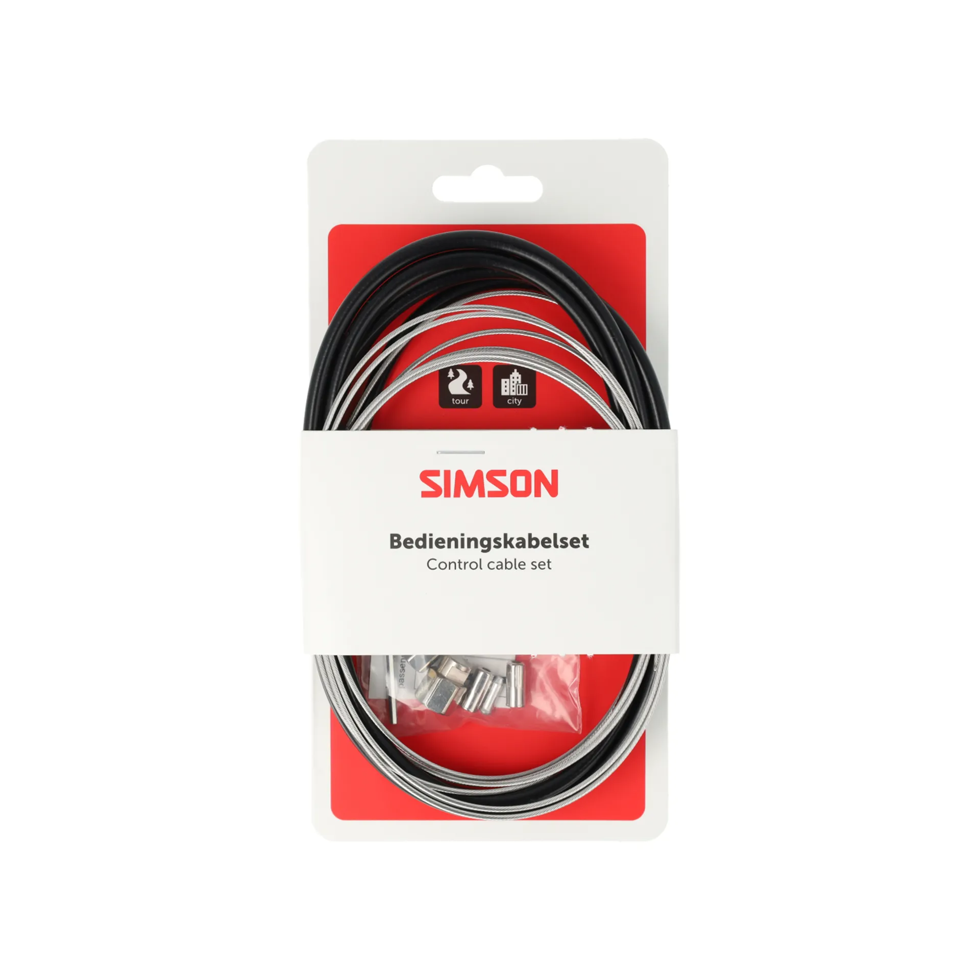 Simson Remkabelset Compleet - Shimano Nexus Rollerbrake - RVS - 225CM - Zwart