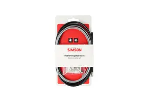Simson Trommelremkabelset Compleet - Universeel - 225cm - Zwart