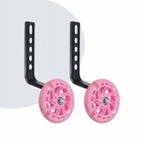 Voltano Zijwieltjes LED Verlichting Solid – Roze – 12-20 Inch - Verstevigd Staal