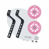 Voltano Zijwieltjes LED Verlichting Solid – Roze – 12-20 Inch - Verstevigd Staal