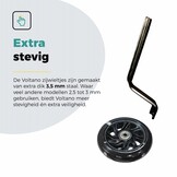 Voltano Zijwieltjes LED Verlichting Solid – Zwart – 12-20 Inch - Verstevigd Staal