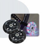 Voltano Zijwieltjes LED Verlichting Solid – Zwart – 12-20 Inch - Verstevigd Staal