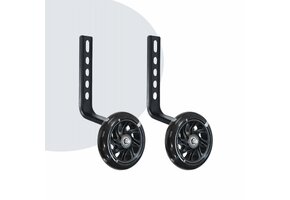 Voltano Zijwieltjes LED Verlichting Solid – Zwart – 12-20 Inch - Verstevigd Staal