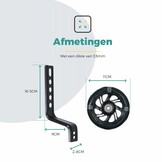 Voltano Zijwieltjes LED Verlichting Solid – Zwart – 12-20 Inch - Verstevigd Staal