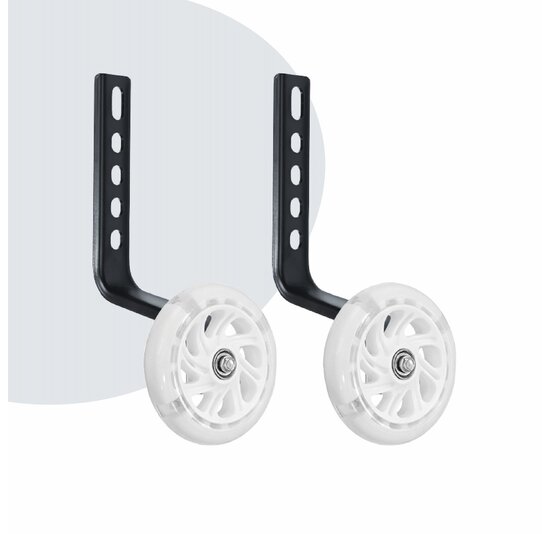 Voltano Zijwieltjes LED Verlichting Solid – Wit – 12-20 Inch - Verstevigd Staal