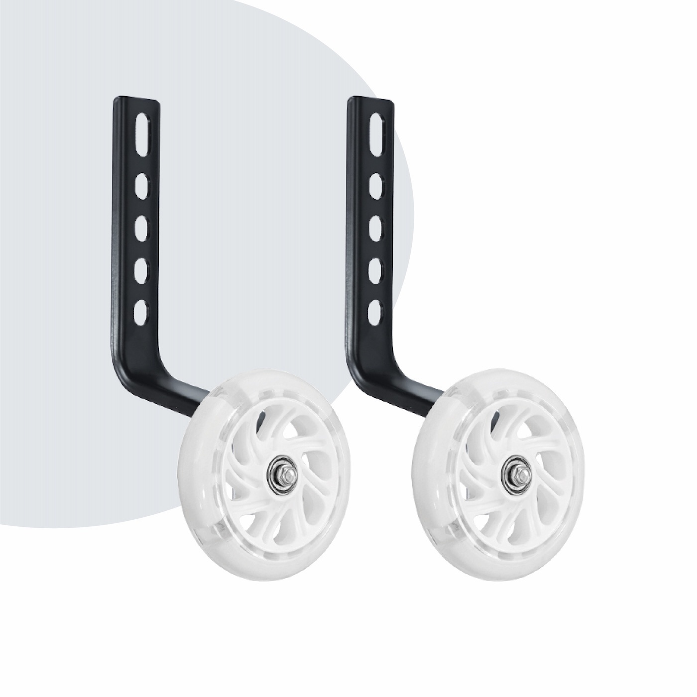 Voltano Zijwieltjes LED Verlichting Solid – Wit – 12-20 Inch - Verstevigd Staal